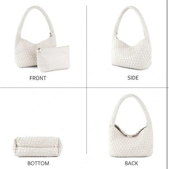 Elegant Cream Woven Women's Bag - Picture 10 of 14